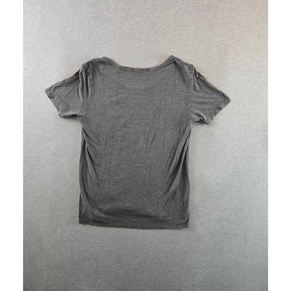 T by Alexander Wang Pocket Tee Women Small Charcoal Grey Scoop Neck Short Sleeve